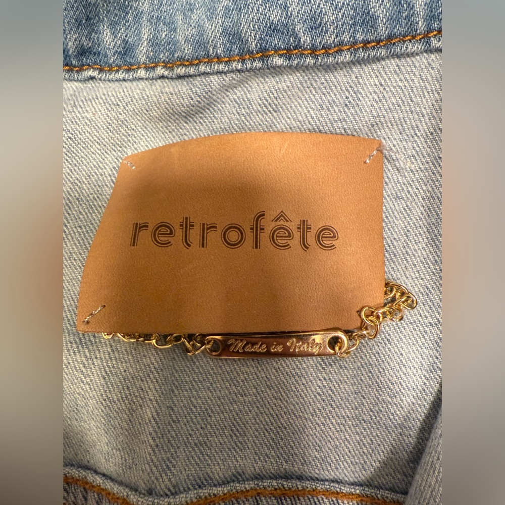 Retrofete Ada Denim Jacket with Puff Sleeves - Picture 5 of 8